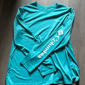 Columbia Teal Long Sleeve Shirt